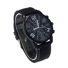 Luxury Men Stainless Steel Sports Watches Analog Quartz Wristwatches rubber strap relogio masculino EF8