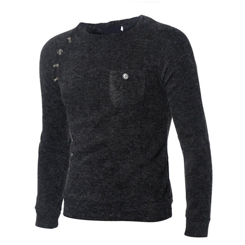 Fashion Casual Sweatshirts O-Neck Striped Slim Fit Knittmens Pullovers Men Pullover Men M-XXL EF8