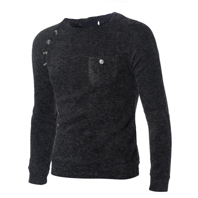 Fashion Casual Sweatshirts O-Neck Striped Slim Fit Knittmens Pullovers Men Pullover Men M-XXL EF8