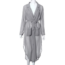 Designer Women Casual Loose Deep V Neck Dress Sexy Split Chiffon Dress Plus Size EF8