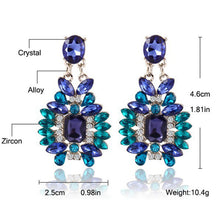 Accessories Crystal Dangle Earrings Jewelry Bohemian Colorful Big Drop Earrings Women Gifts EF8