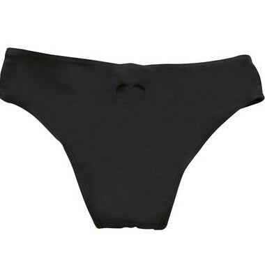 Black Women Panties Sexy Heart Cut-Out T-Back Thong Bottom G-String Panties  EF8