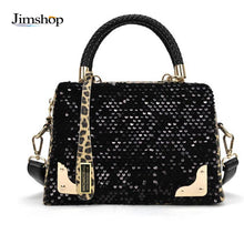 Fashion Lady Vintage Leopard Sequins Designer Handbags Leather Handbags Cross Women Messenger Bags Shoulder Bag bolsas EF8