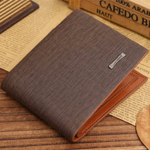 Fashion Men Brown Billfold Coffee Leather Wallet Credit Card Men Purse Clutch Bifold Mini Wallets EF8