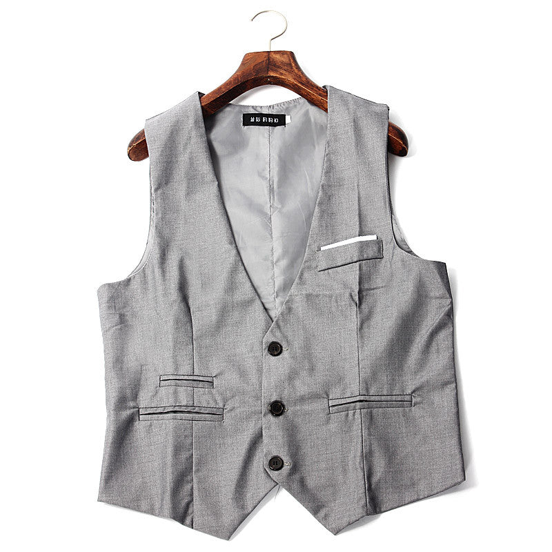Fashion Men Slim V-neck Fit Formal Casual Dress Suit Waistcoat EF8