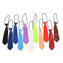 School Boys Children Kids Baby Wedding Solid Colour Elastic Tie Necktie EF8
