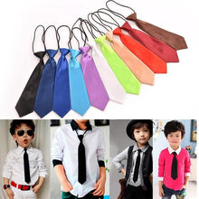 School Boys Children Kids Baby Wedding Solid Colour Elastic Tie Necktie EF8