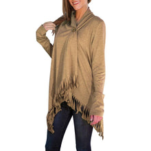 Fashion Women Casual Long Sleeve Cardigan Loose Outwear Jacket Tassels Coat Seven Colors EF8