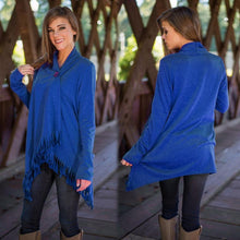 Fashion Women Casual Long Sleeve Cardigan Loose Outwear Jacket Tassels Coat Seven Colors EF8
