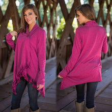 Fashion Women Casual Long Sleeve Cardigan Loose Outwear Jacket Tassels Coat Seven Colors EF8