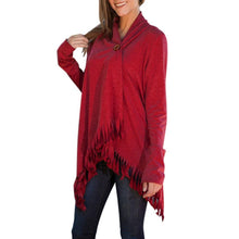Fashion Women Casual Long Sleeve Cardigan Loose Outwear Jacket Tassels Coat Seven Colors EF8