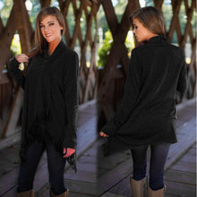 Fashion Women Casual Long Sleeve Cardigan Loose Outwear Jacket Tassels Coat Seven Colors EF8