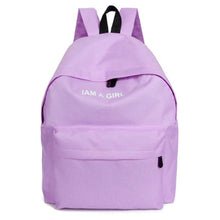 Fashion Women Girls Canvas Rucksack Backpack I AM A GIRL Letters Print School Book Shoulder Bag Casual Travel Bags EF8