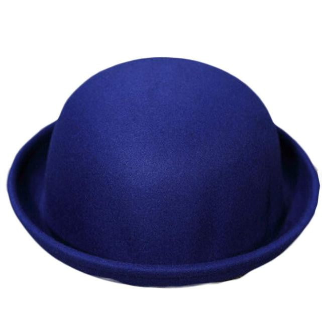 Fashion Women Men Dome Woolen Hemming Warm Formal Hat Tops Hats ing EF8