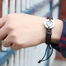 Men Women Unisex Vintage Bracelet Tai Chi Ying Yang Men Women Wristband EF8