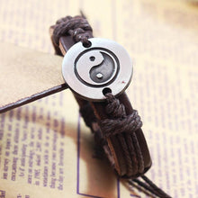 Men Women Unisex Vintage Bracelet Tai Chi Ying Yang Men Women Wristband EF8