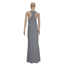 Dress Women Stripe Sundress V-neck Casual Fit Long Dress party vestidos femininos dresses plus size EF8
