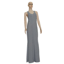 Dress Women Stripe Sundress V-neck Casual Fit Long Dress party vestidos femininos dresses plus size EF8