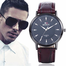 Luxury Fashion Leather Men Quartz Analog Watches Casual Business Watches Men Watch relogio masculino Gift EF8