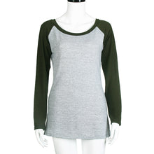 Sexy Women Long Sleeve Loose Casual Round Neck Tees T shirt Tops Womens Plus Size S-XL T-shirt EF8