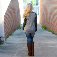 Sexy Women Long Sleeve Loose Casual Round Neck Tees T shirt Tops Womens Plus Size S-XL T-shirt EF8