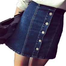 Arrival Denim Skirts Women Pencil Jeans Front Button Package Skirt For Women Ladies EF8