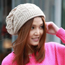 reversible beanie men hat Womens hatssnow caps knit hat skull chunky baggy warm skulliestouca gorro EF8