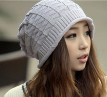 reversible beanie men hat Womens hatssnow caps knit hat skull chunky baggy warm skulliestouca gorro EF8