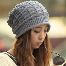 reversible beanie men hat Womens hatssnow caps knit hat skull chunky baggy warm skulliestouca gorro EF8
