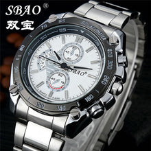 Men's Circular Dial 3 Movement Stainless Steel Strap Quartz Wrist Watch Time Men Sports Quartz-Watch Relogio Masculino EF8