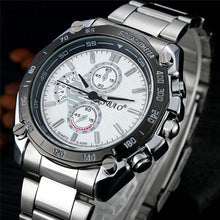 Men's Circular Dial 3 Movement Stainless Steel Strap Quartz Wrist Watch Time Men Sports Quartz-Watch Relogio Masculino EF8
