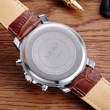 Men Watch Stainless Steel Quartz Black Wrist PU Leather Fashion Dial Men Sports Quartz-Watch Relogio Masculino EF8