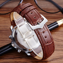 Men Watch Stainless Steel Quartz Black Wrist PU Leather Fashion Dial Men Sports Quartz-Watch Relogio Masculino EF8