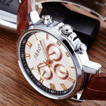 Men Watch Stainless Steel Quartz Black Wrist PU Leather Fashion Dial Men Sports Quartz-Watch Relogio Masculino EF8