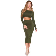 Sexy Two Pieces Set Elegant Women Dress Backless Bandage Bodycon Dress Solid Backless Rompers EF8
