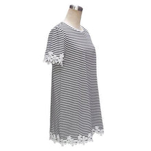 KoreanSexy Women Short Sleeve Splice Tops Shirt Lace EF8