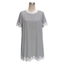KoreanSexy Women Short Sleeve Splice Tops Shirt Lace EF8