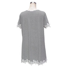 KoreanSexy Women Short Sleeve Splice Tops Shirt Lace EF8