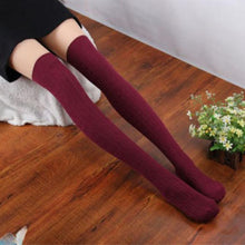 Fashion Women Socks Cotton Women Knit Over Knee Thigh Spiral Pattern High Boot Socks EF8