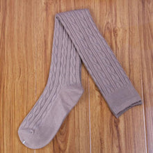 Fashion Women Socks Cotton Women Knit Over Knee Thigh Spiral Pattern High Boot Socks EF8