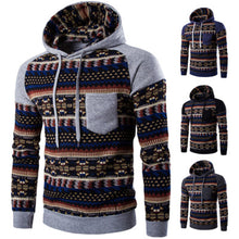 Jacket Men Cotton Retro Long Sleeve Hoodie Hooded Sweatshirt Tops Jacket Coat Outwear ClothingPlus Size EF8