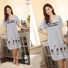 Women Pregnant Large Bear Lactation Nursing Clothes Maternity Dress Letters Print Cotton Sleepwear mujeres dormir EF8