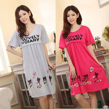 Women Pregnant Large Bear Lactation Nursing Clothes Maternity Dress Letters Print Cotton Sleepwear mujeres dormir EF8
