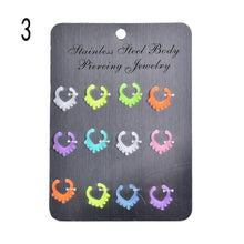 charm circular barbell mixed glow in the dark with multi patterns nose ring EF8