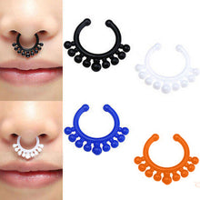 charm circular barbell mixed glow in the dark with multi patterns nose ring EF8