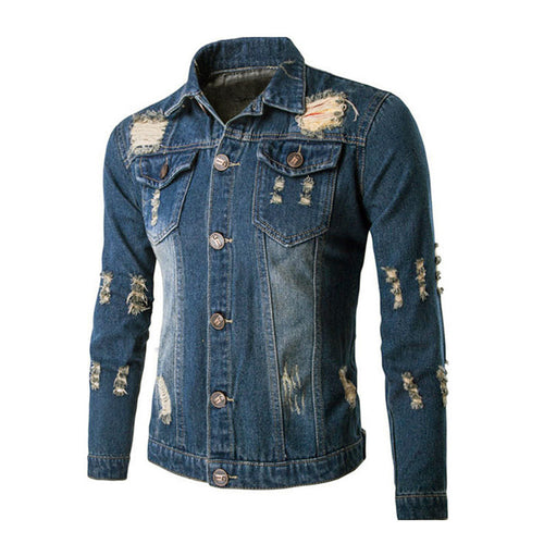 denim jacket men jeans solid slim mens jackets and coats casual bomber jacket men jacketM-XXL veste homme EF8