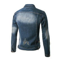 denim jacket men jeans solid slim mens jackets and coats casual bomber jacket men jacketM-XXL veste homme EF8