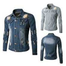 denim jacket men jeans solid slim mens jackets and coats casual bomber jacket men jacketM-XXL veste homme EF8