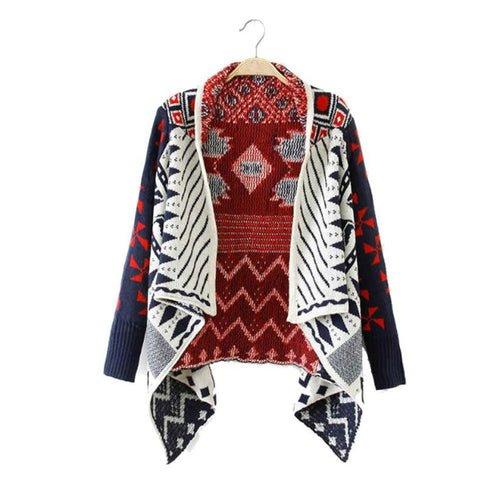 fall and clothes long sleeve cardigan knitting outwear loose shawl ladies thick coat women sweater EF8