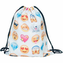 fashion 14 Colors Women Emoji Backpack 3D printing travel softback women mochila drawstring bag mens backpacks EF8